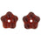 Czech Large Flower Spacer 7mm Siam Ruby (50pcs)