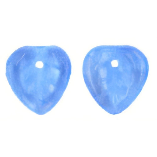 Czech Heart Leaves 10 x 10mm Sapphire (50pcs)