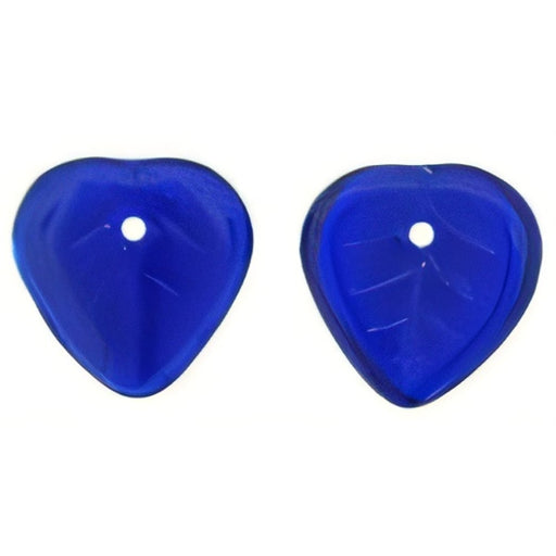 Czech Heart Leaves 10 x 10mm Cobalt (50pcs)
