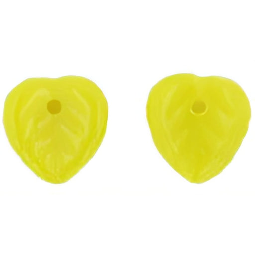 Czech Heart Leaves 10 x 10mm Chartreuse (50pcs)