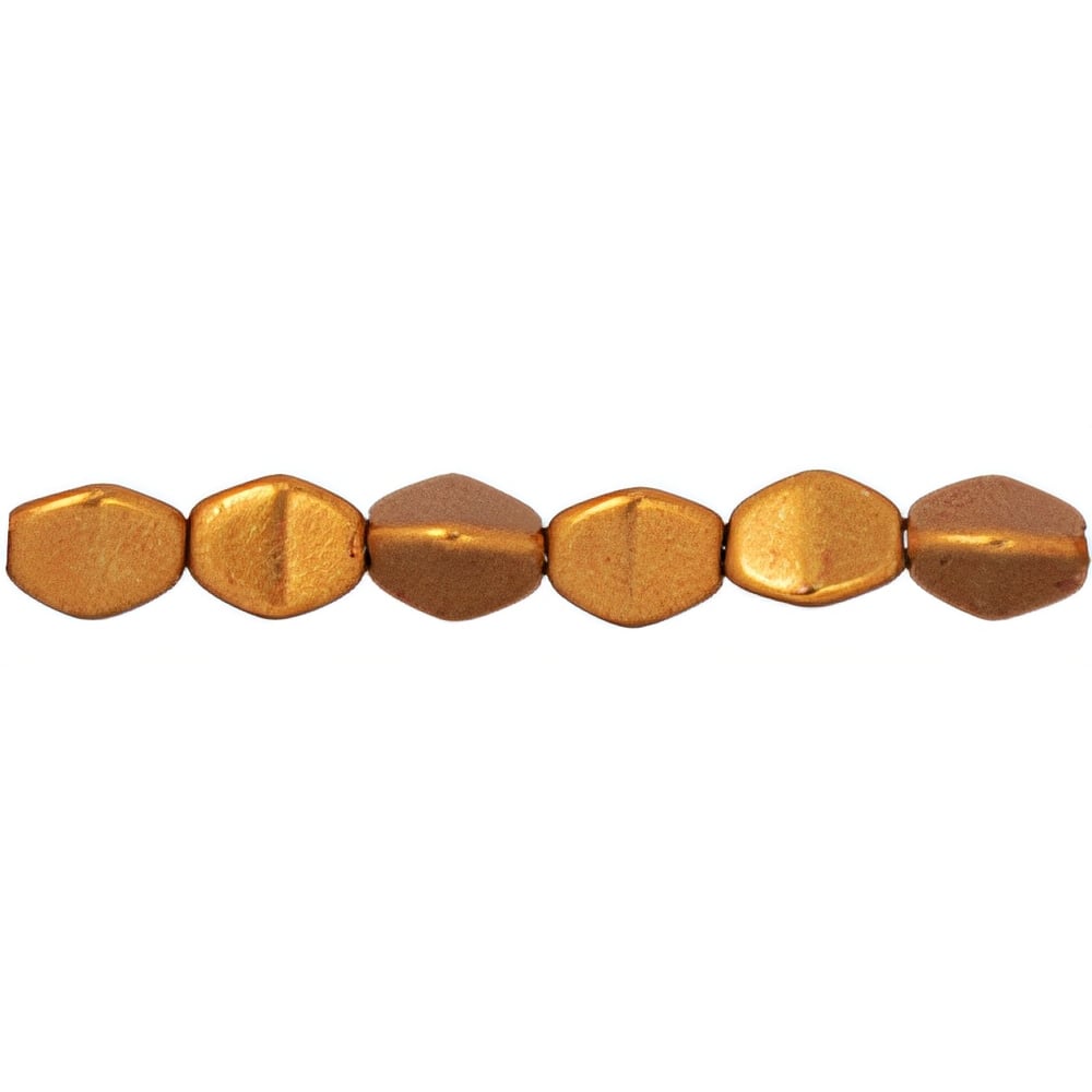 Czech Pinch Beads 5 x 3mm ColorTrends: Saturated Metallic Russet Orange (50pcs)