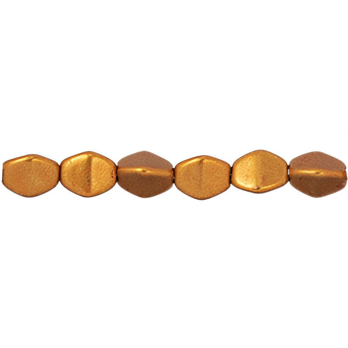 Czech Pinch Beads 5 x 3mm ColorTrends: Saturated Metallic Russet Orange (50pcs)