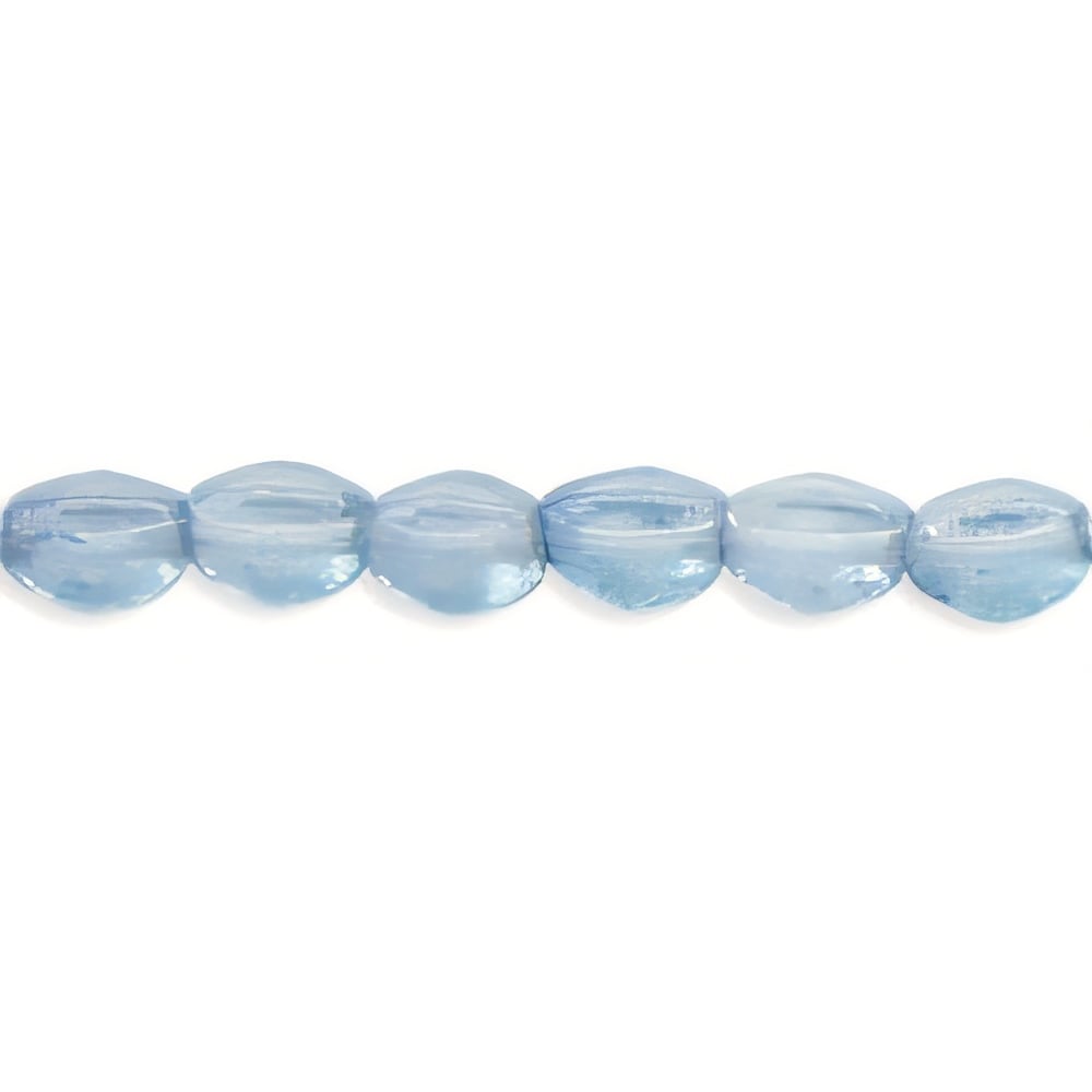 Czech Pinch Beads 5 x 3mm Luster - Transparent Blue (50pcs)