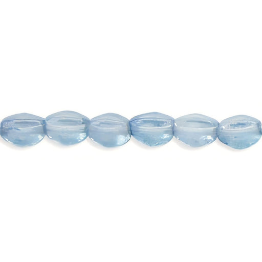 Czech Pinch Beads 5 x 3mm Luster - Transparent Blue (50pcs)