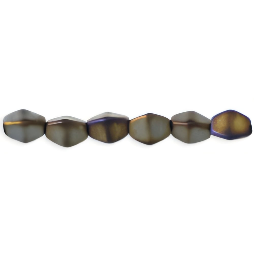 Czech Pinch Beads 5 x 3mm Matte - Iris - Brown (50pcs)