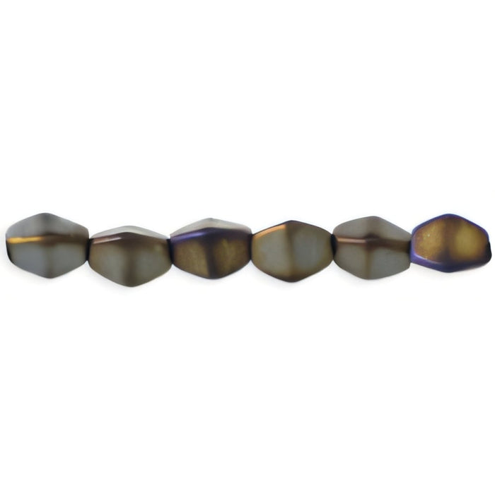 Czech Pinch Beads 5 x 3mm Matte - Iris - Brown (50pcs)