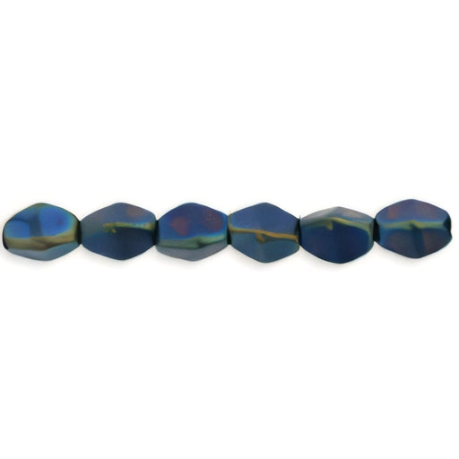 Czech Pinch Beads 5 x 3mm Matte - Iris - Blue (50pcs)