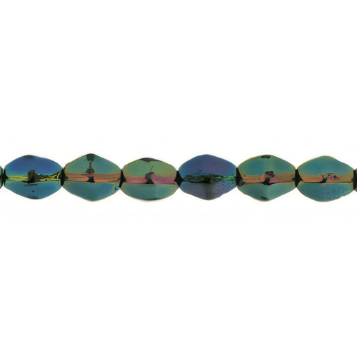 Czech Pinch Beads 5 x 3mm Iris - Green (50pcs)