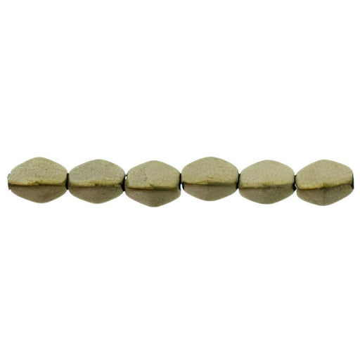 Czech Pinch Beads 5 x 3mm Metallic Suede - Gold (50pcs)