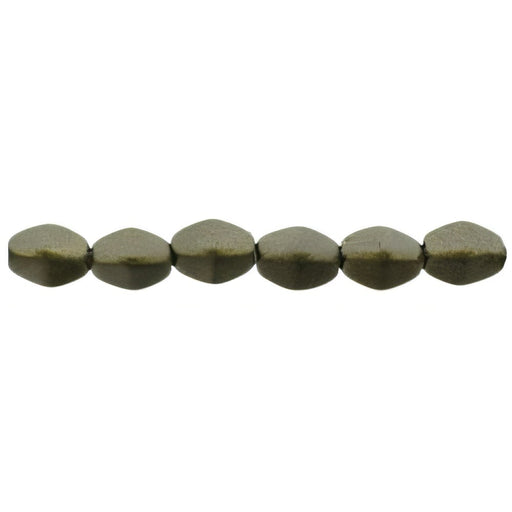 Czech Pinch Beads 5 x 3mm Metallic Suede - Dk Green (50pcs)