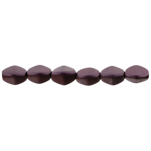 Czech Pinch Beads 5 x 3mm Metallic Suede - Dk Plum (50pcs)