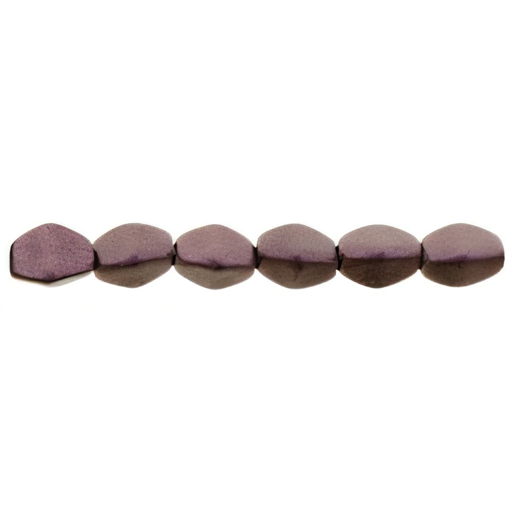 Czech Pinch Beads 5 x 3mm Metallic Suede - Pink (50pcs)