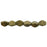 Czech Pinch Beads 5 x 3mm Chrome - Antique Gold (50pcs)