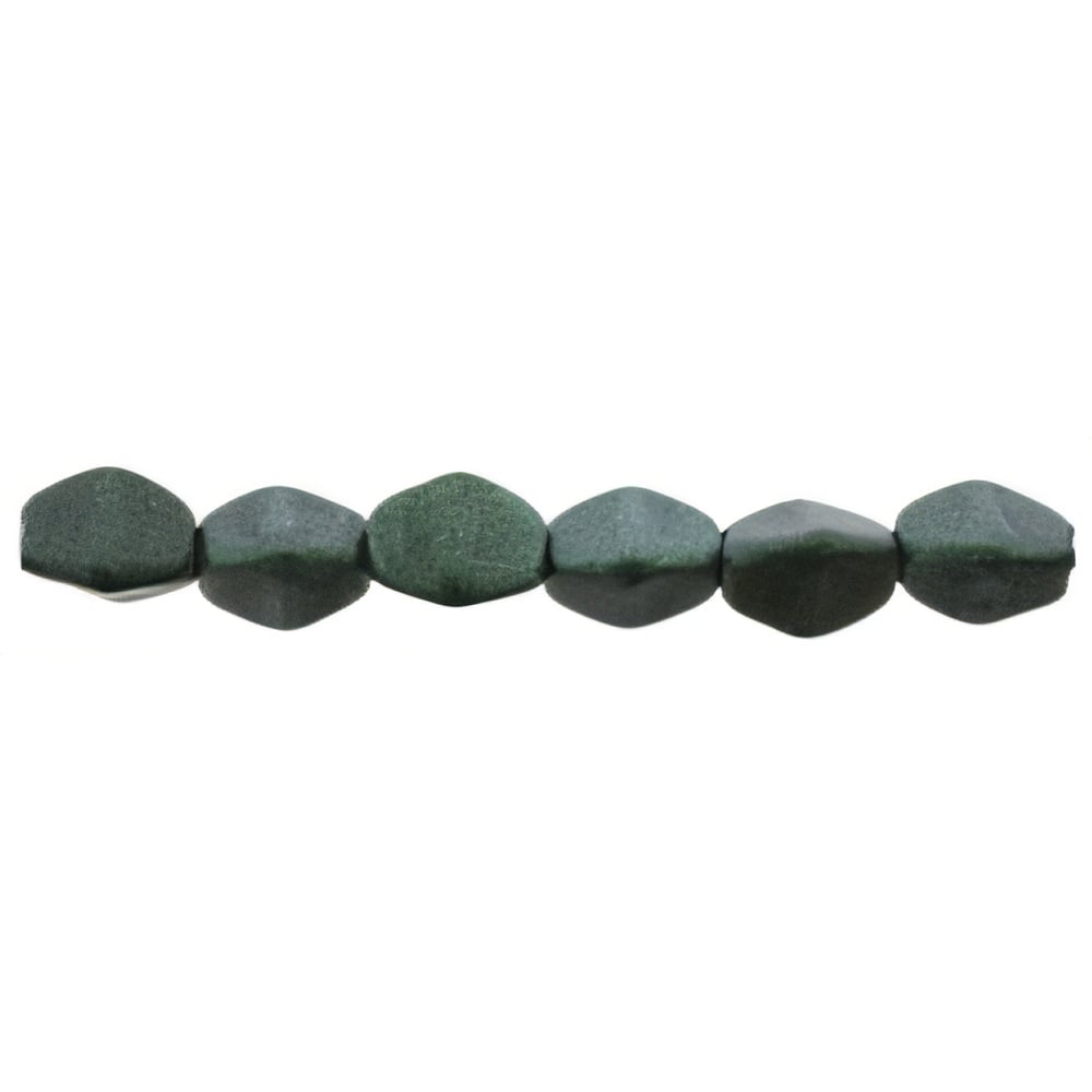 Czech Pinch Beads 5 x 3mm Chrome - Emerald Green (50pcs)