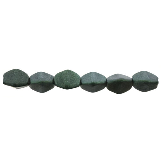 Czech Pinch Beads 5 x 3mm Chrome - Emerald Green (50pcs)