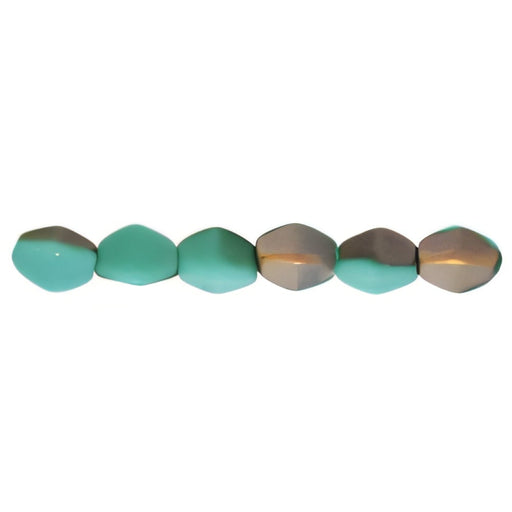 Czech Pinch Beads 5 x 3mm Matte - Apollo - Turquoise (50pcs)