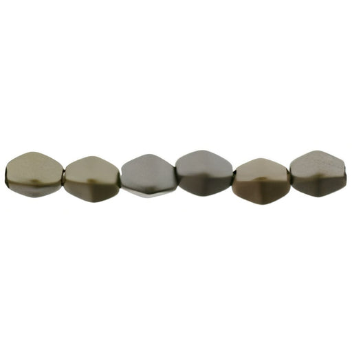 Czech Pinch Beads 5 x 3mm Matte - Metallic Leather (50pcs)