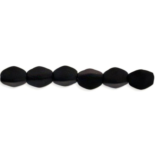 Czech Pinch Beads 5 x 3mm Matte - Jet (50pcs)
