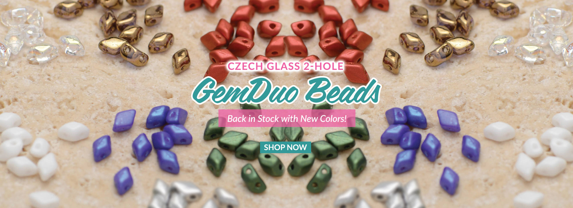 Double Heart Beads (2 packs)