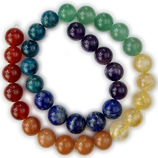 Gemstone Beads, Chakra Mix, 10mm Round, 1 Strand