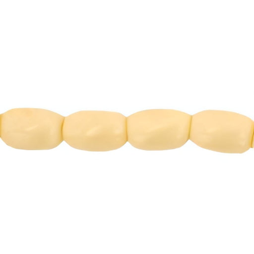 Czech Rice Beads 6 x 4mm Opaque Lt Beige (50pcs)