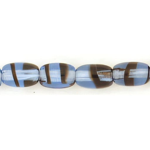 Czech Rice Beads 6 x 4mm Sapphire Tortise (50pcs)