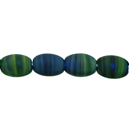 Czech Rice Beads 7/5mm Matte - Yellow/Navy (25pcs)