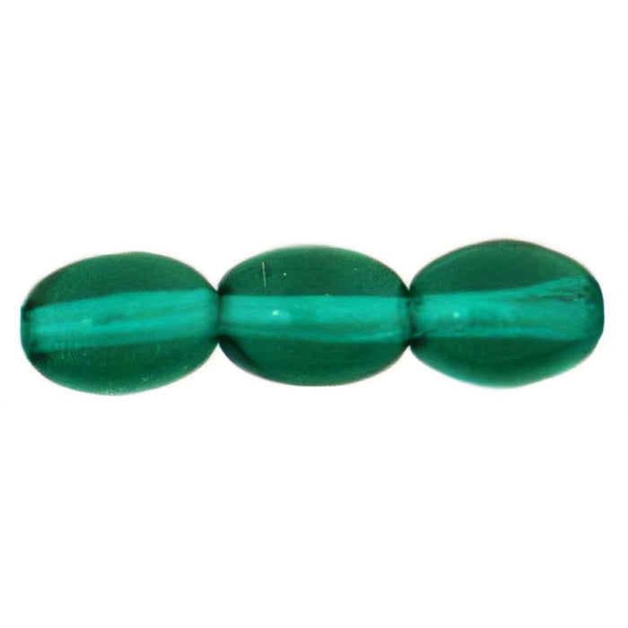 Czech Rice Beads 8 x 6mm Emerald (25pcs)