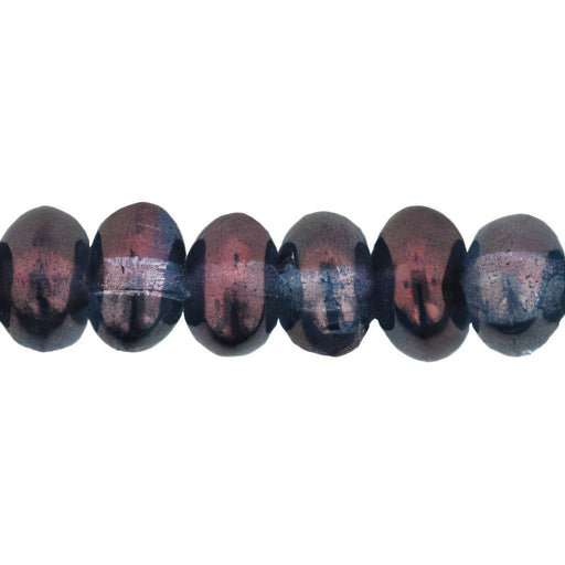 Czech Nugget Spacers 6 x 4mm Luster - Transparent Denim Blue (50pcs)