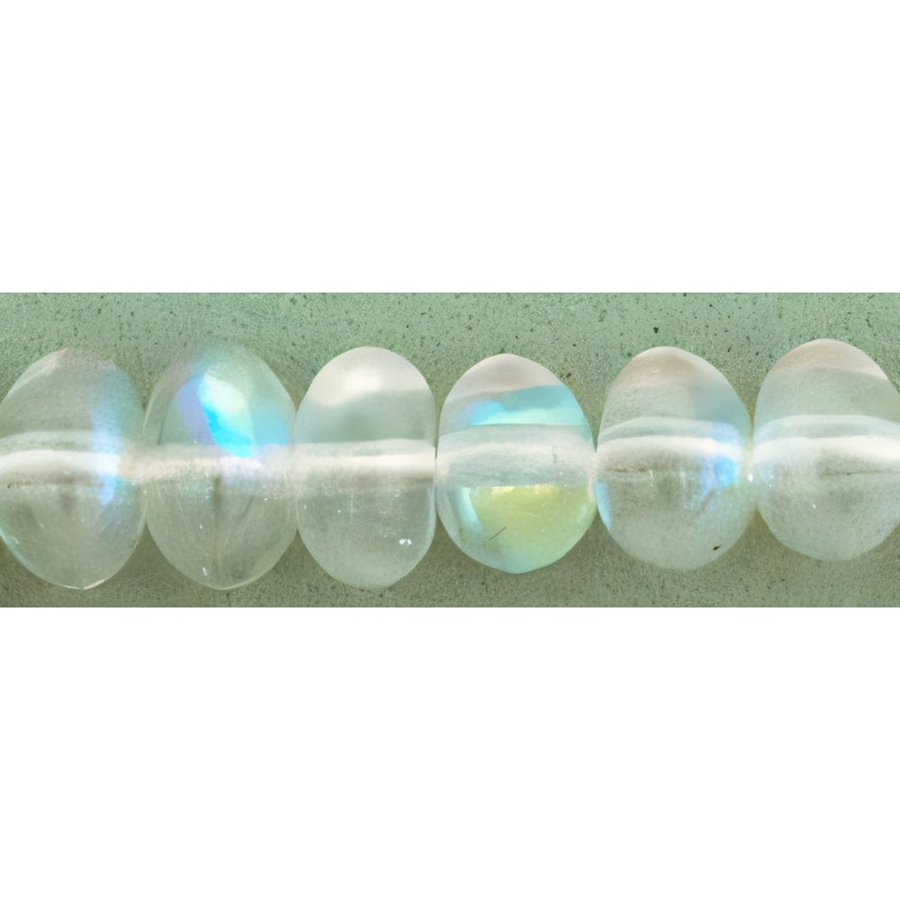 Czech Nugget Spacers 6 x 4mm Crystal AB (50pcs)