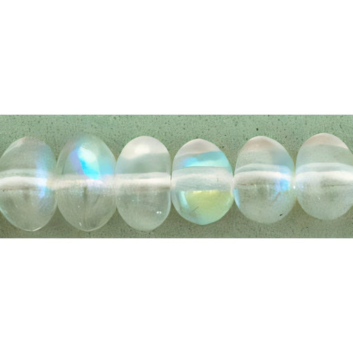 Czech Nugget Spacers 6 x 4mm Crystal AB (50pcs)