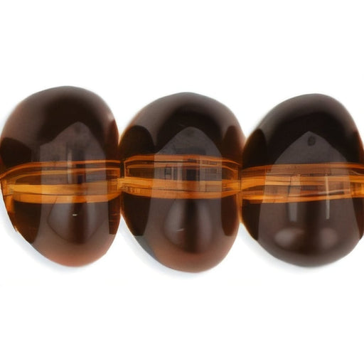 Czech Nuggets 8 x 6mm Smoky Topaz (25pcs)