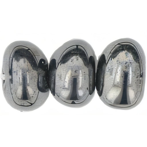 Czech Nuggets 8 x 6mm Hematite (25pcs)