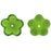 Czech Large Flat Flowers 16 x 4mm Olivine (25pcs)