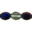 Czech Flattened Ovals Crystal/Iris - Purple (25pcs)