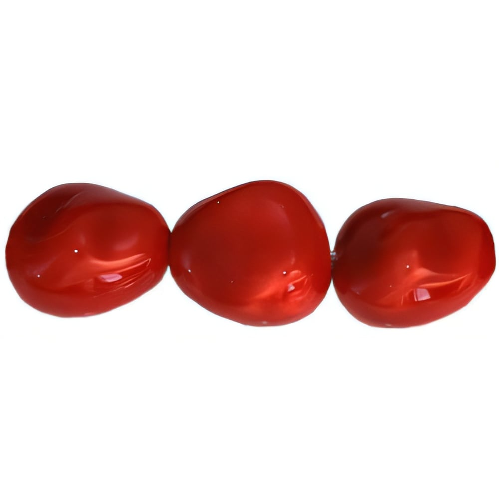 Czech Pearl Coat - Nugget 11 x 9mm Red Jasper (25pcs)