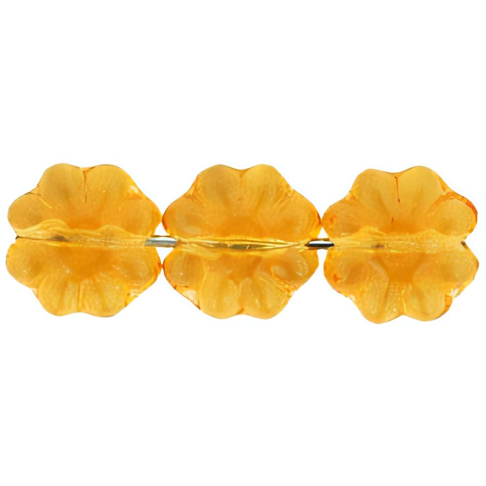 Czech Daisy Discs 9mm Med Topaz (25pcs)