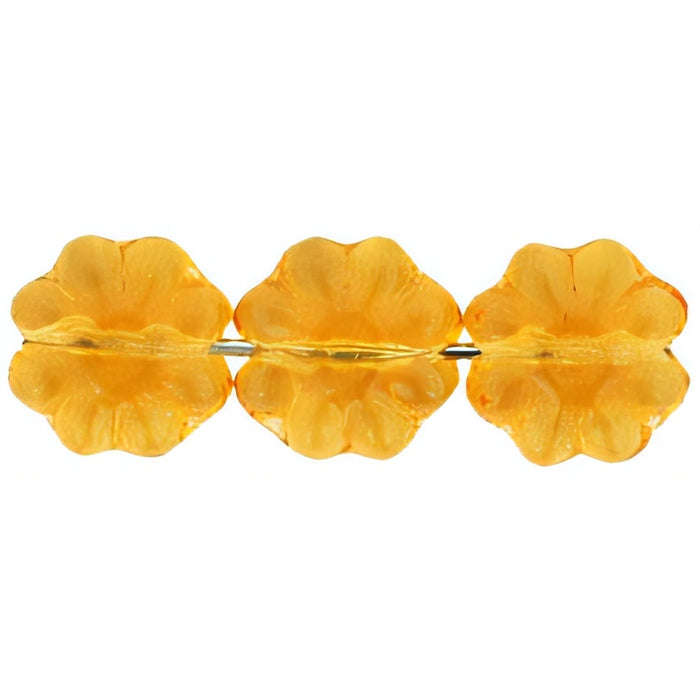 Czech Daisy Discs 9mm Med Topaz (25pcs)