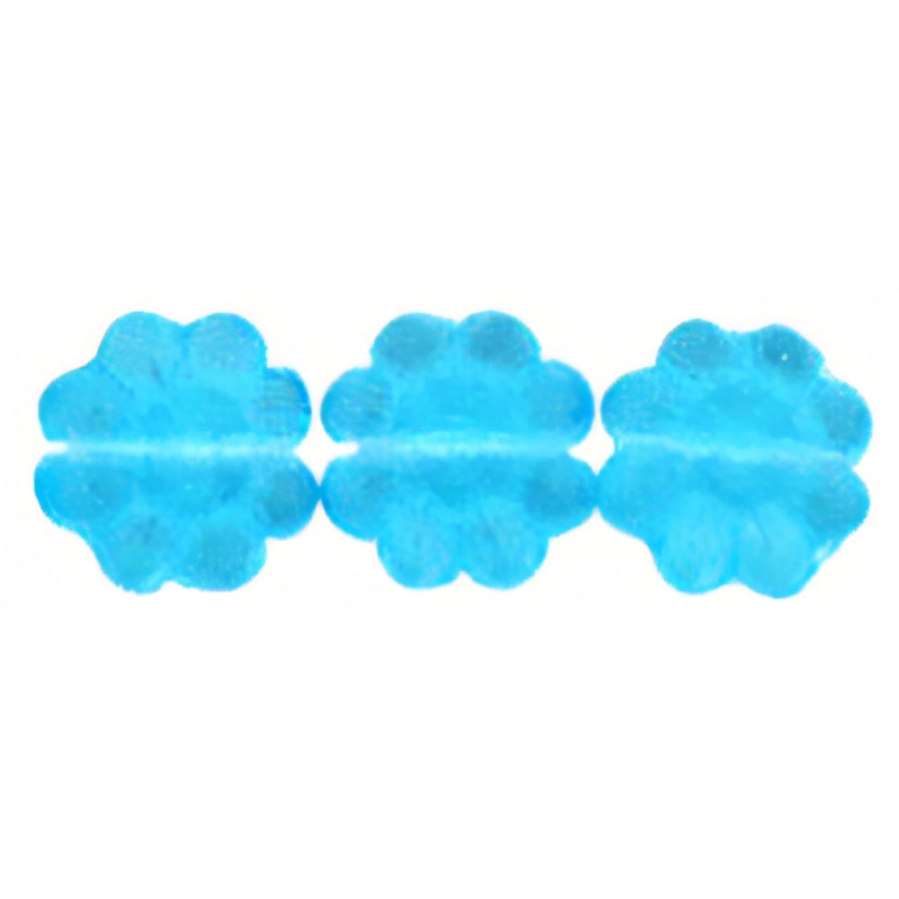 Czech Daisy Discs 9mm Aquamarine (25pcs)
