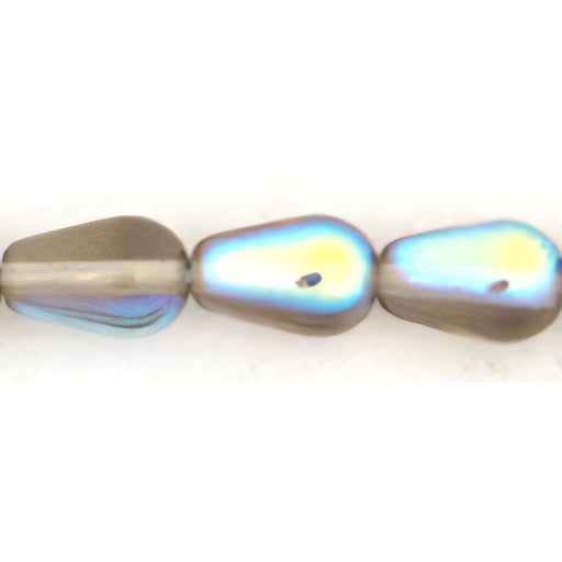 Czech Tear Drops - Vertical Hole 9 x 6mm Black Diamond AB (25pcs)