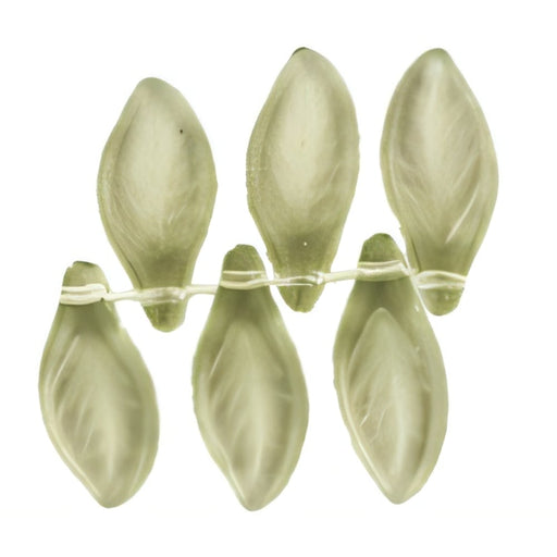 Czech Leaves 13 x 6mm Black Diamond (25pcs)