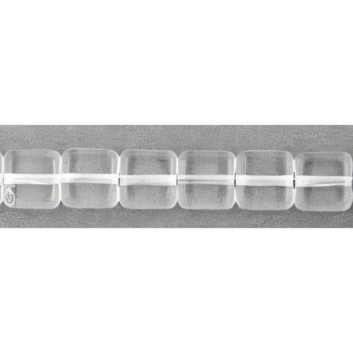 Czech Small Flat Squares 6mm Crystal (50pcs)