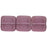 Czech Flat Squares 9mm Med Amethyst (25pcs)