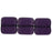 Czech Flat Squares 9mm Tanzanite (25pcs)