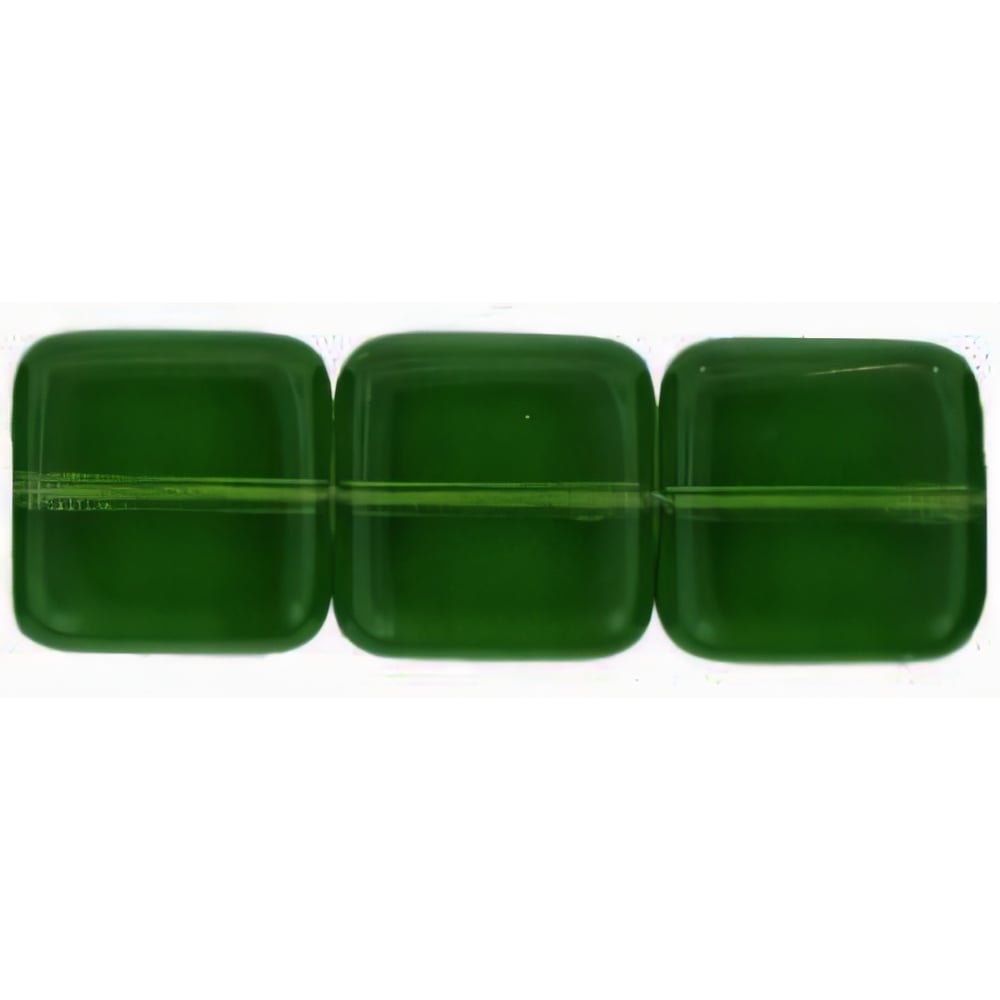 Czech Flat Squares 9mm Dk Olive (25pcs)