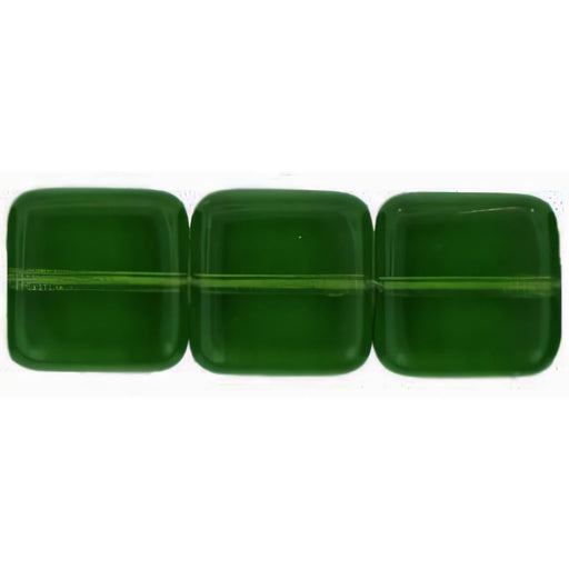 Czech Flat Squares 9mm Dk Olive (25pcs)