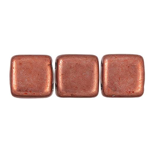 Czech CzechMates Tile Bead 6mm ColorTrends: Saturated Metallic Blooming Dahlia (50pcs)