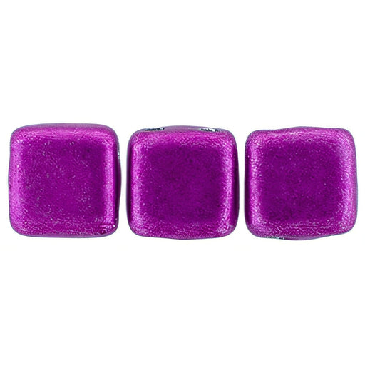 Czech CzechMates Tile Bead 6mm ColorTrends: Saturated Metallic Spring Crocus (50pcs)