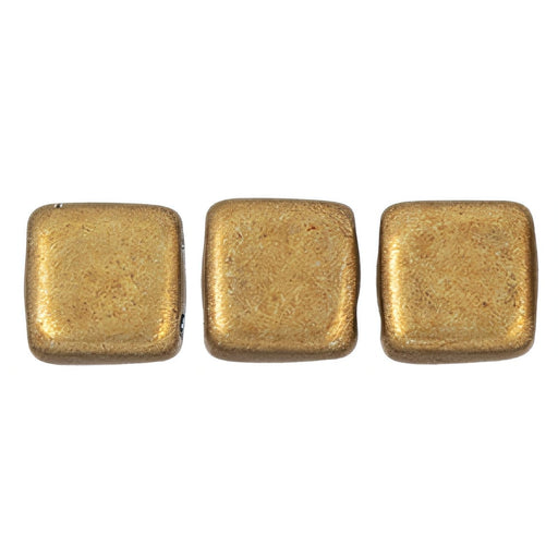 Czech CzechMates Tile Bead 6mm ColorTrends: Saturated Metallic Ceylon Yellow (50pcs)