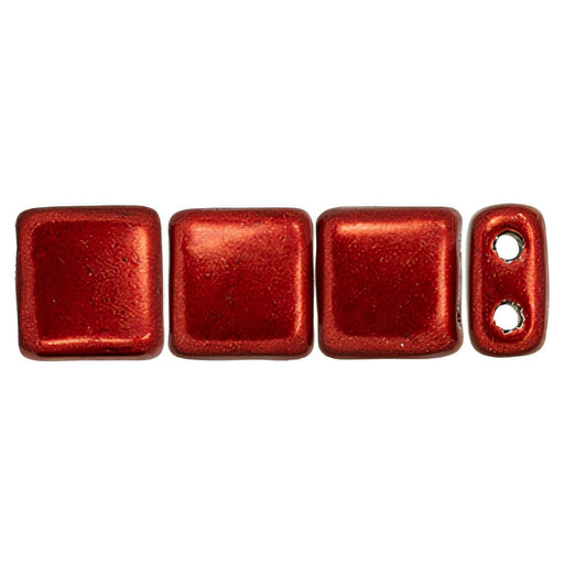 Czech CzechMates Tile Bead 6mm ColorTrends: Saturated Metallic Merlot (50pcs)